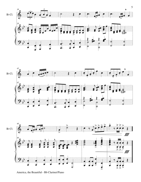 CELEBRATE AMERICA (A suite of 3 great patriotic songs for Bb Clarinet & Piano with Score/Parts) image number null