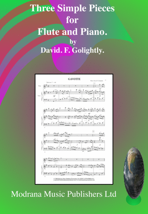 Book cover for Three Simple Pieces for Flute and Piano