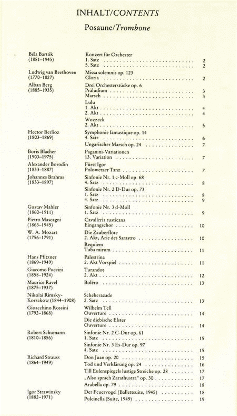 Test Pieces For Orchestral Auditions - Trombone Bass Trombone scores gallery preview page 2
