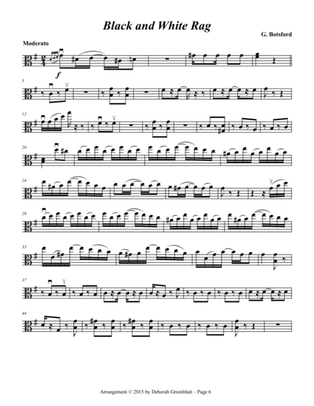 Ragtime Trios for Strings - Viola B