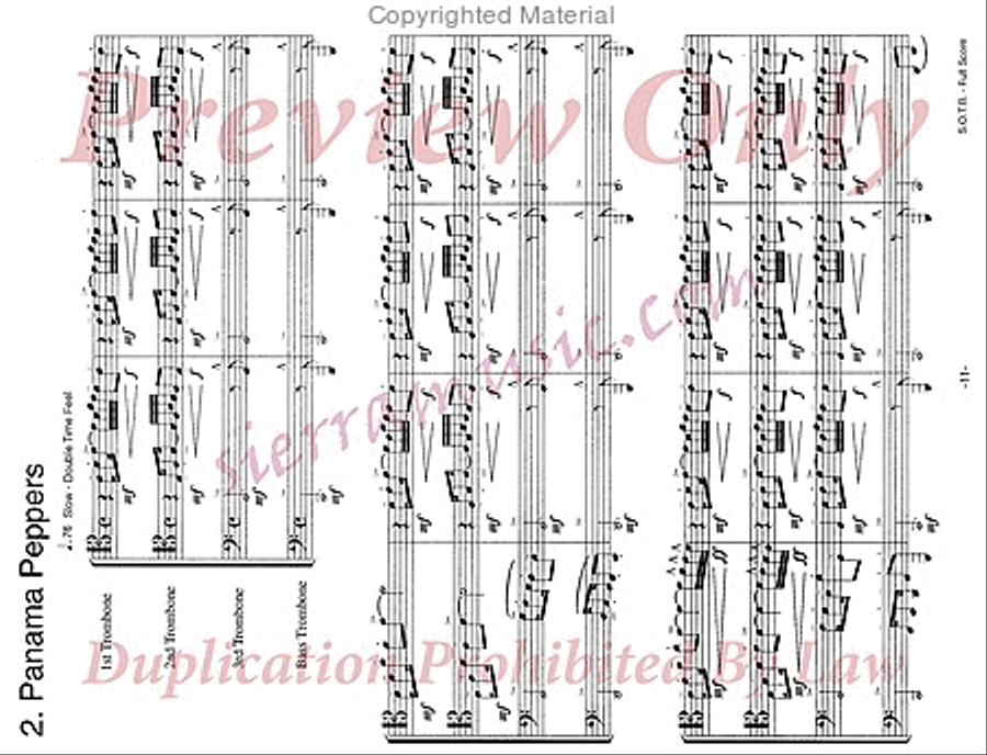 South Of The Border Trombone Quartet scores gallery preview page 12