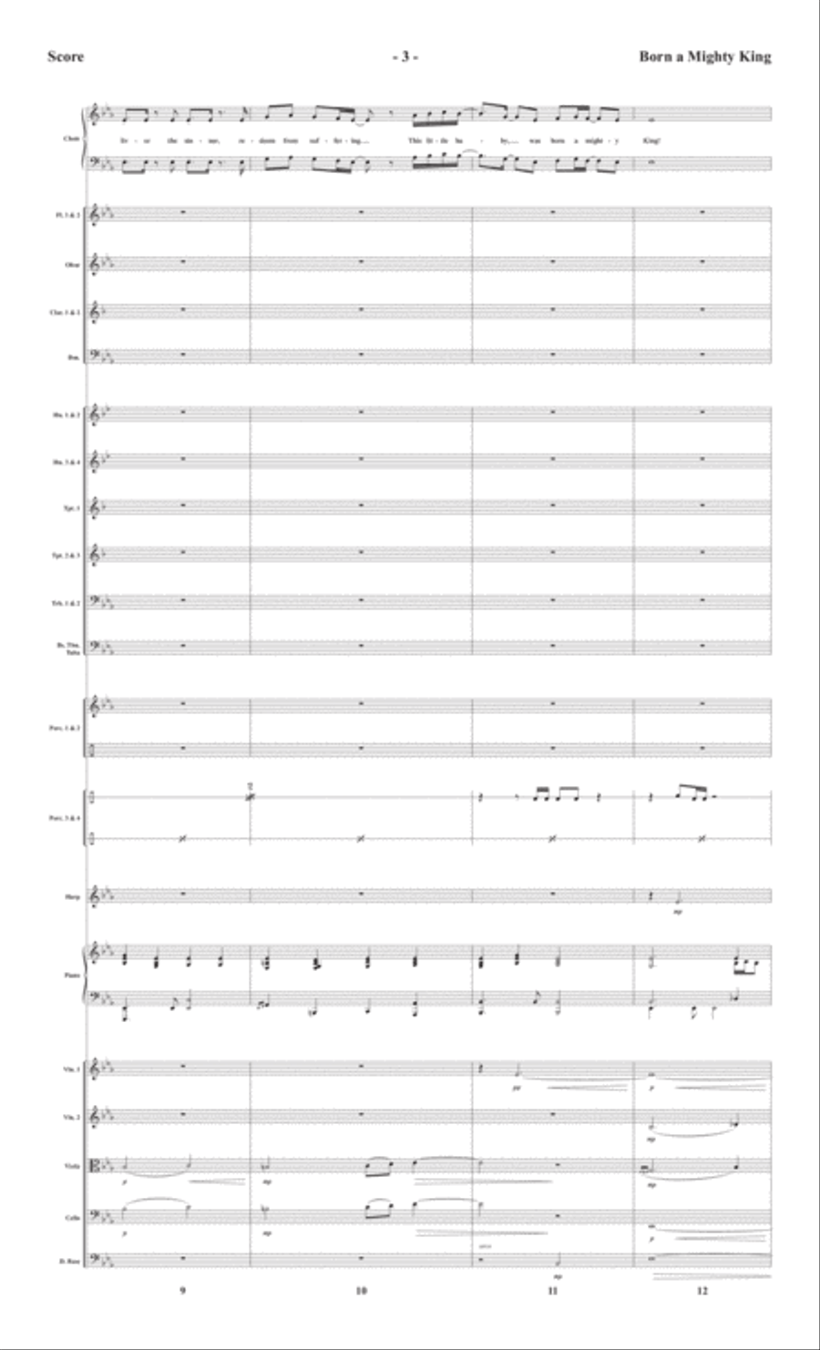 Born a Mighty King - Orchestral Score and CD with Printable Parts