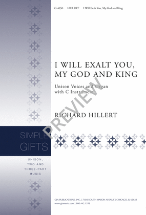 Book cover for I Will Exalt You, My God and King