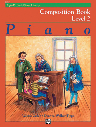 Book cover for Alfred's Basic Piano Course Composition Book, Level 2