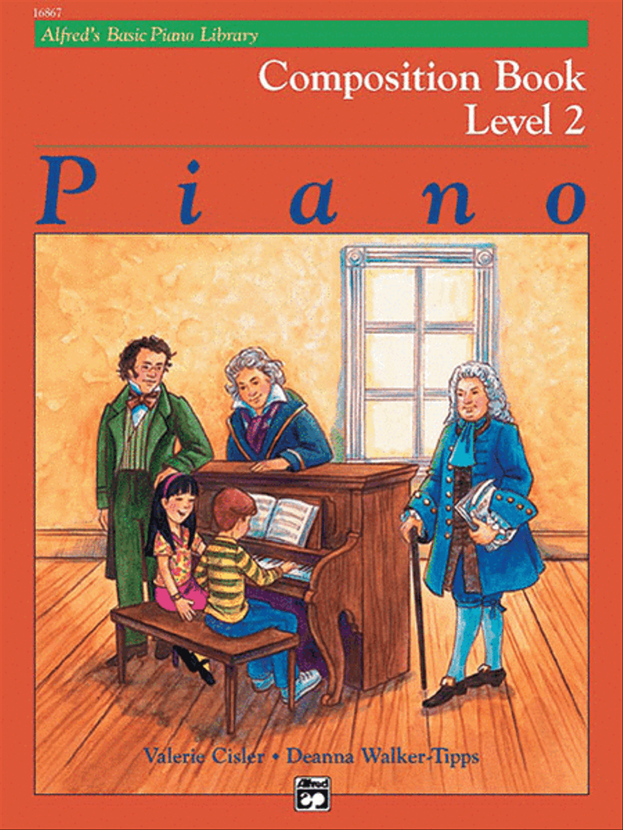 Book cover for Alfred's Basic Piano Course Composition Book, Level 2