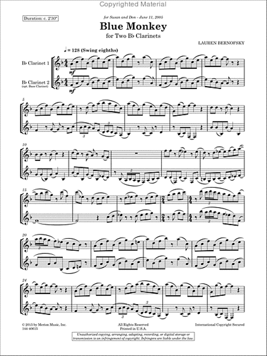 Blue Monkey Chamber Music scores gallery preview page 2