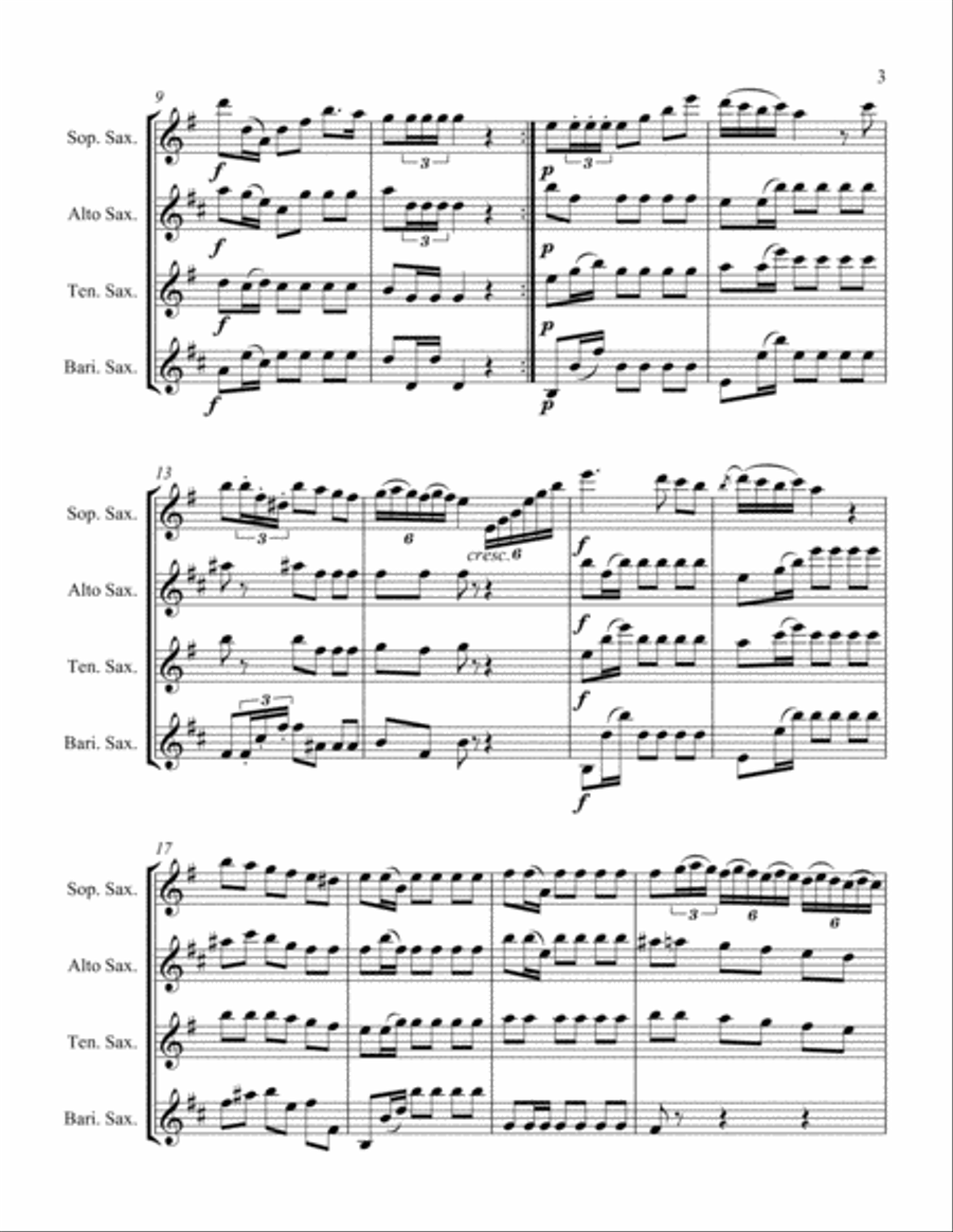 Bolero Bolero Woodwind Quartet scores gallery preview page 3