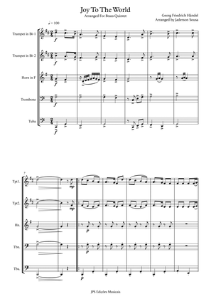 Joy to the World - Brass Quintet ( Key of C Major )