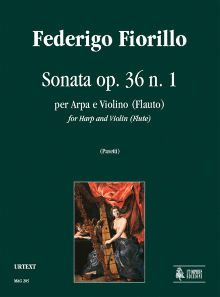 Sonata Op. 36 No. 1 for Harp and Violin (Flute) Flute scores gallery preview page 1