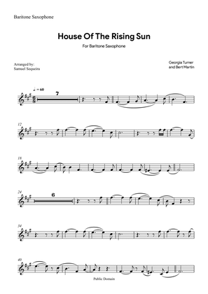 House of the Rising Sun - for Baritone Saxophone - with play along