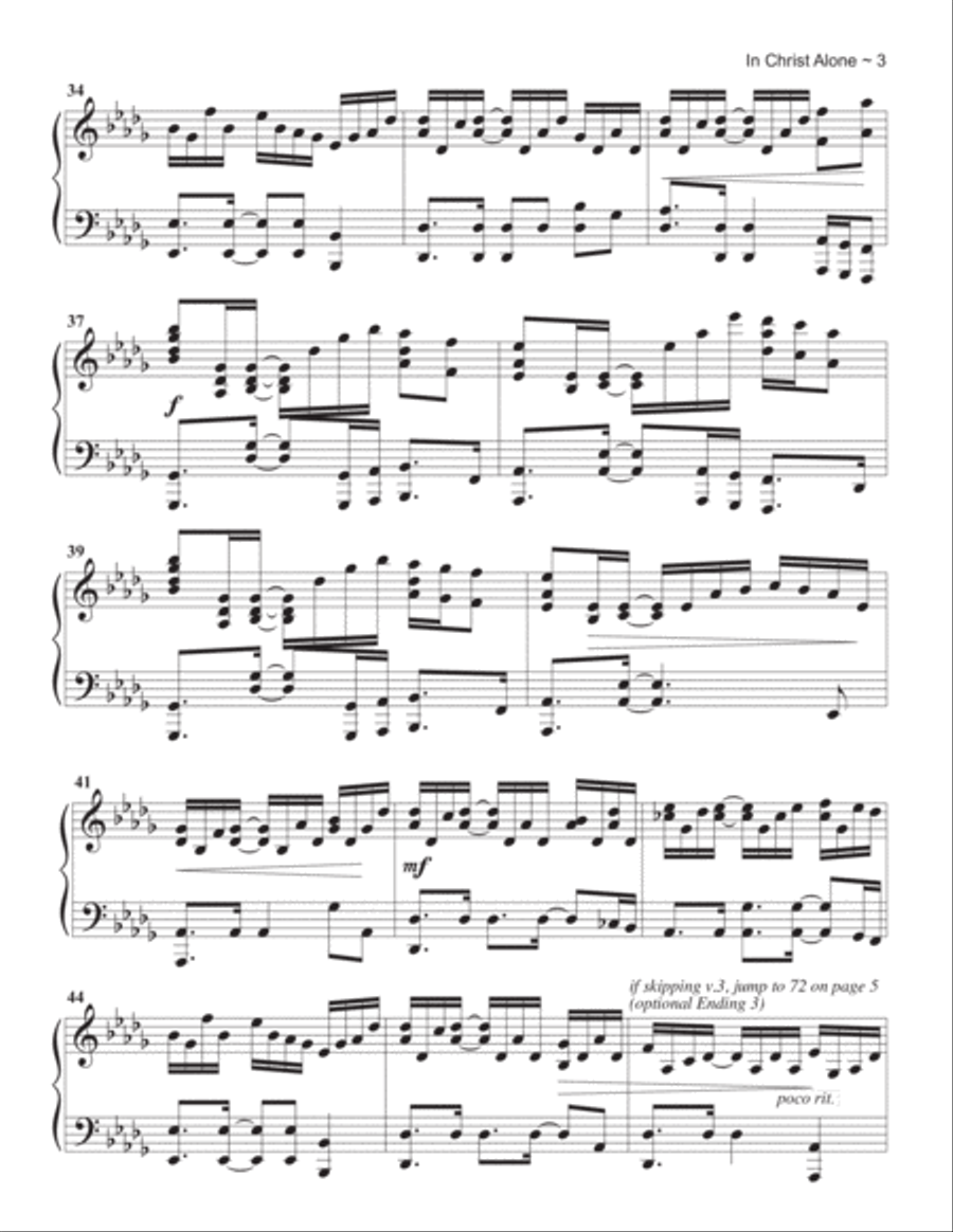 In Christ Alone Piano Solo scores gallery preview page 5