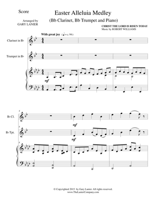 Book cover for EASTER ALLELUIA MEDLEY (Trio – Bb Clarinet, Bb Trumpet/Piano) Score and Parts