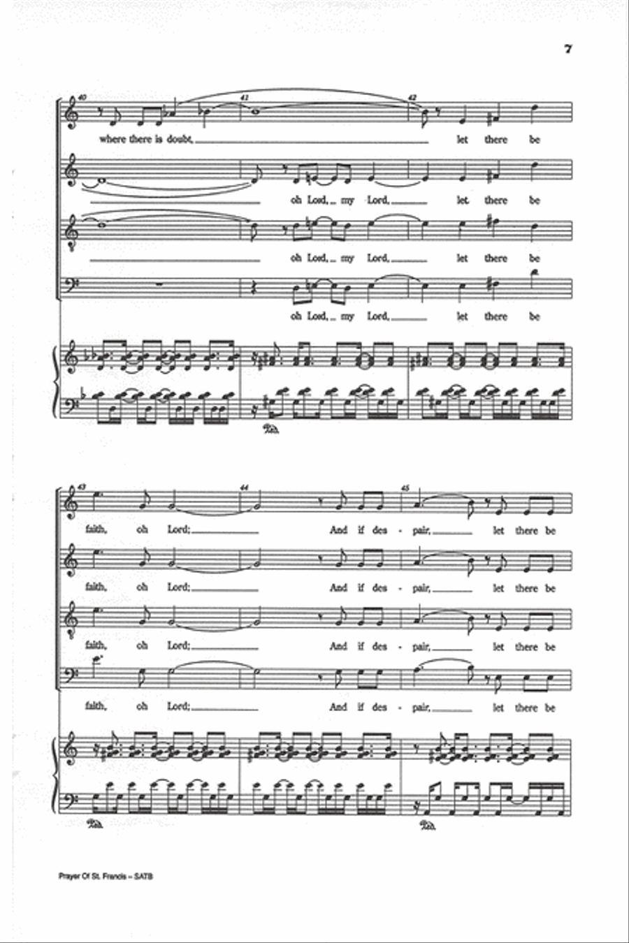 Prayer of St. Francis (Vocal Score)