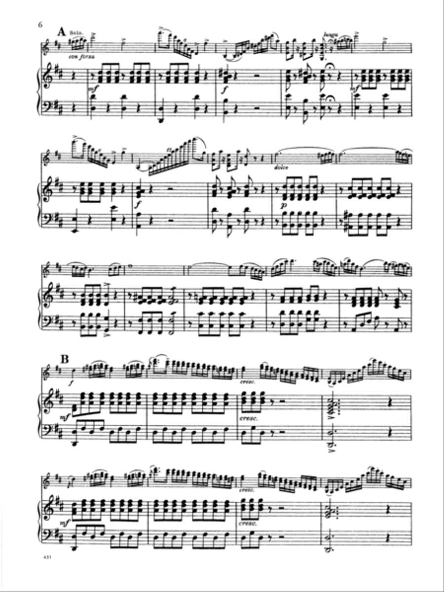 Concerto No. 1 In D Major, Opus 6 With Cadenzas By Flesch And Sauret Violin Solo scores gallery preview page 2