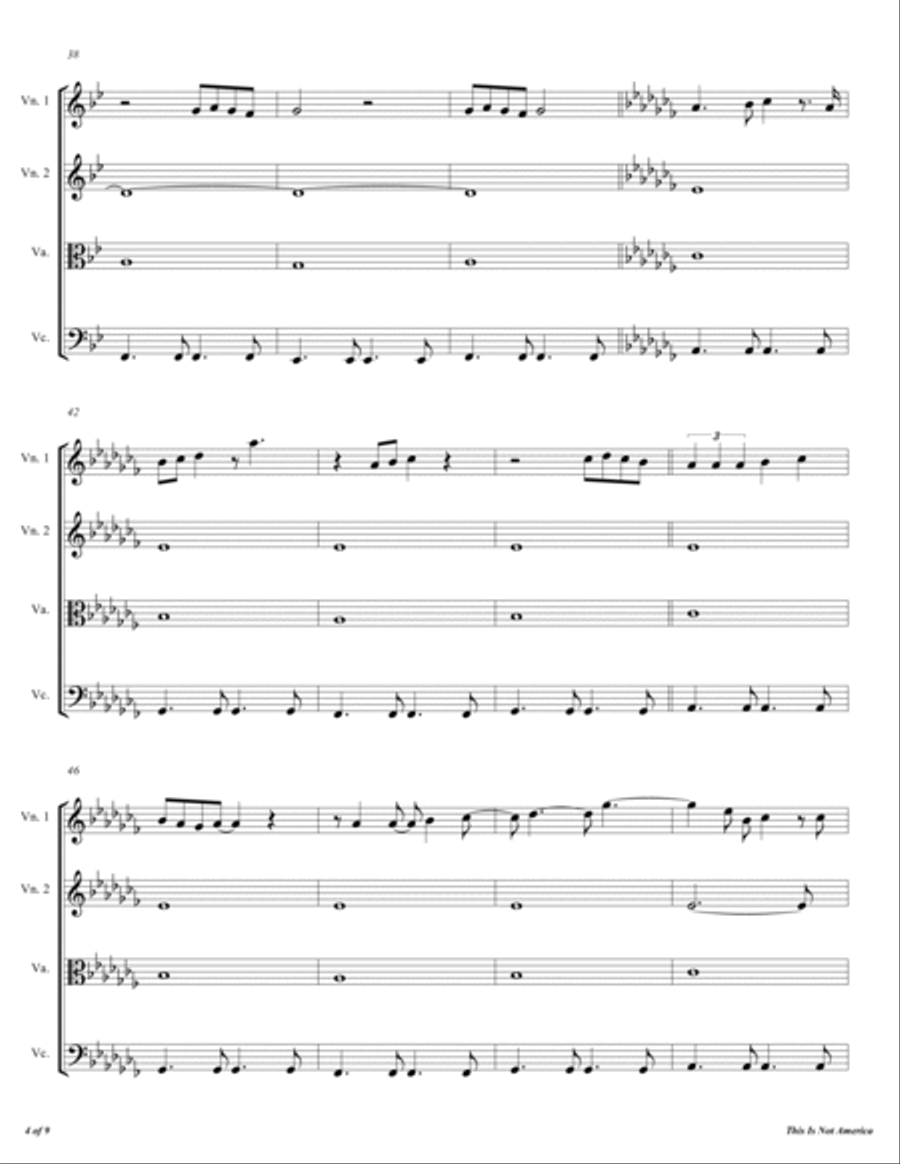 This Is Not America String Quartet scores gallery preview page 5
