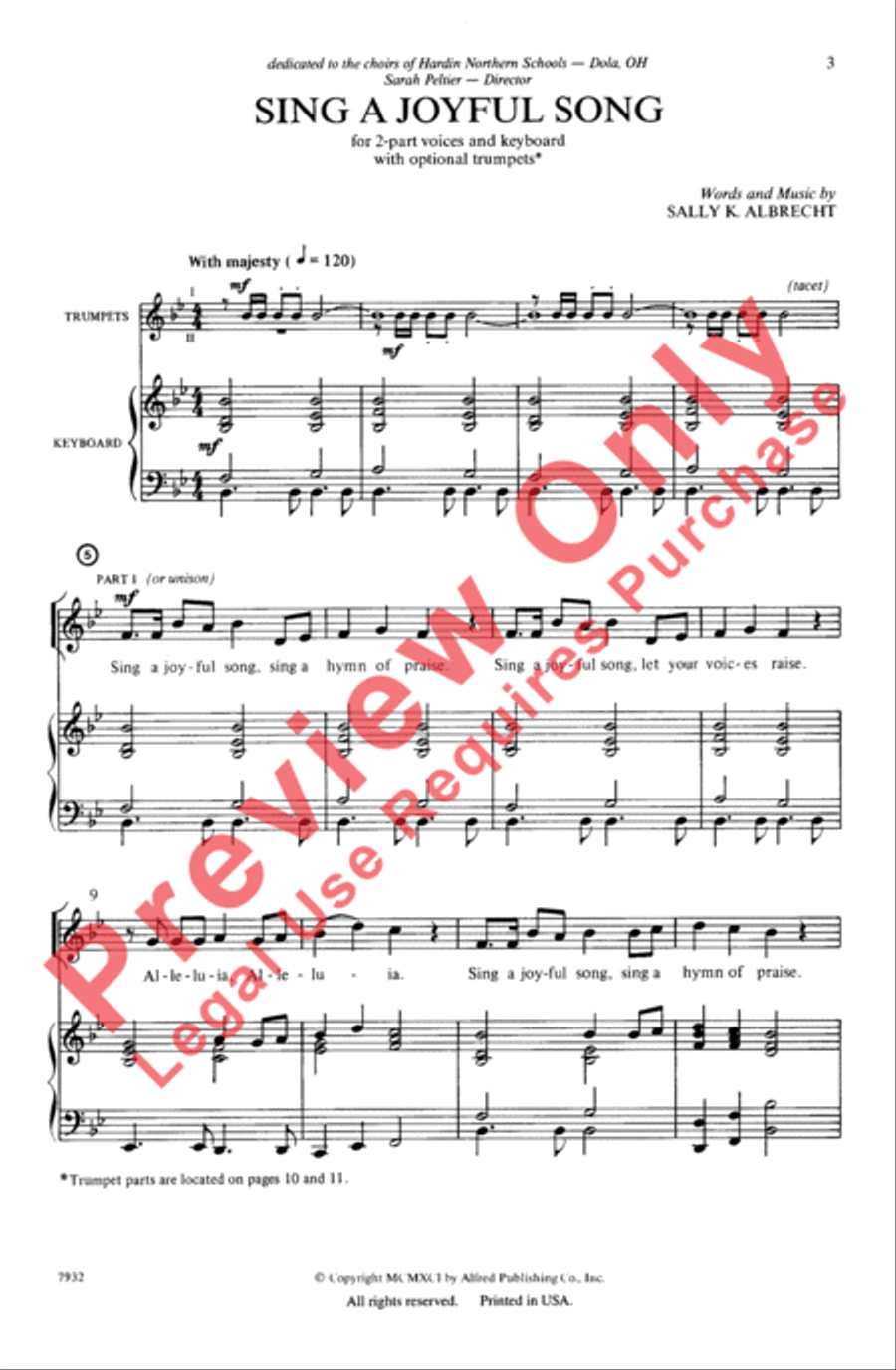 Sing a Joyful Song 2-Part scores gallery preview page 2