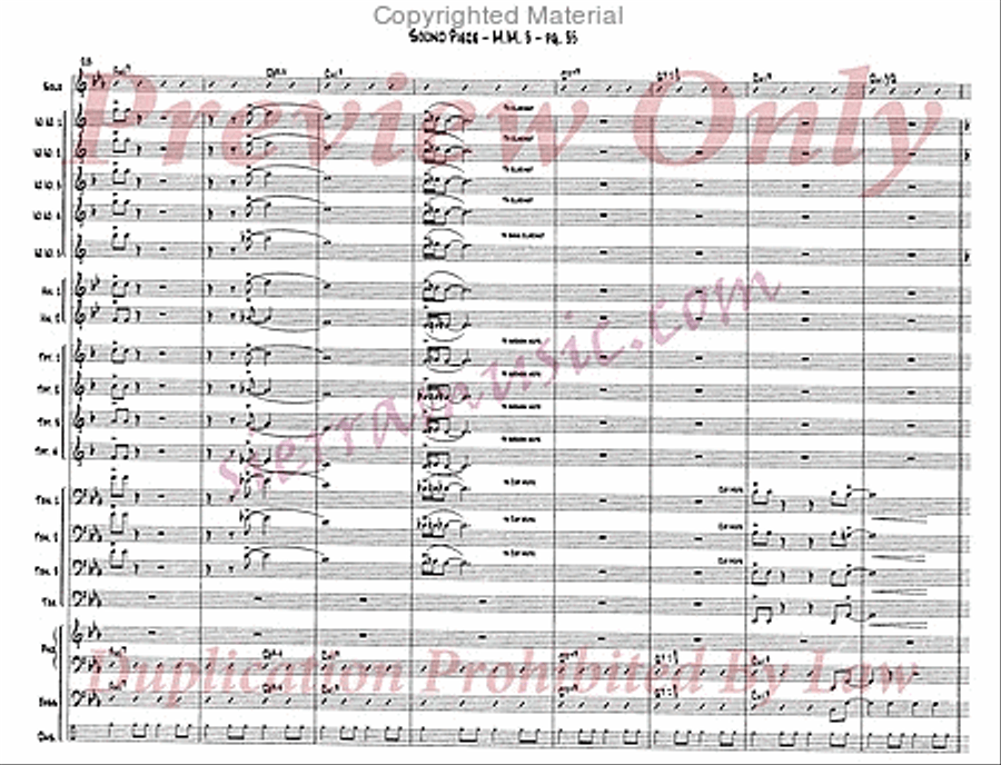 Sound Piece For Jazz Orchestra Big Band scores gallery preview page 36