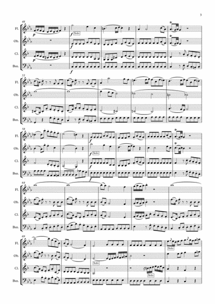 Mozart: String Quartet No.7 in Eb major K160 Mvt.1 - wind quartet image number null