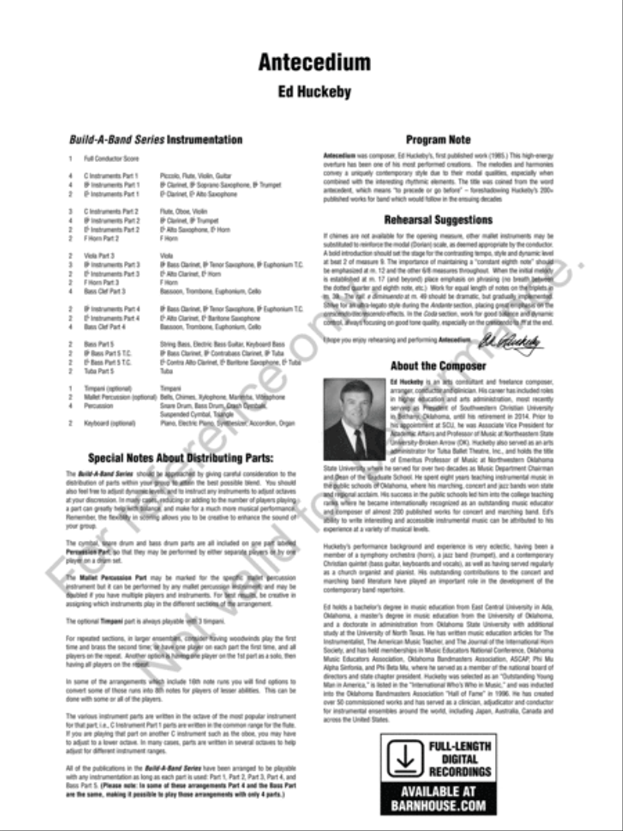 Antecedium Concert Band - Sheet Music page 3