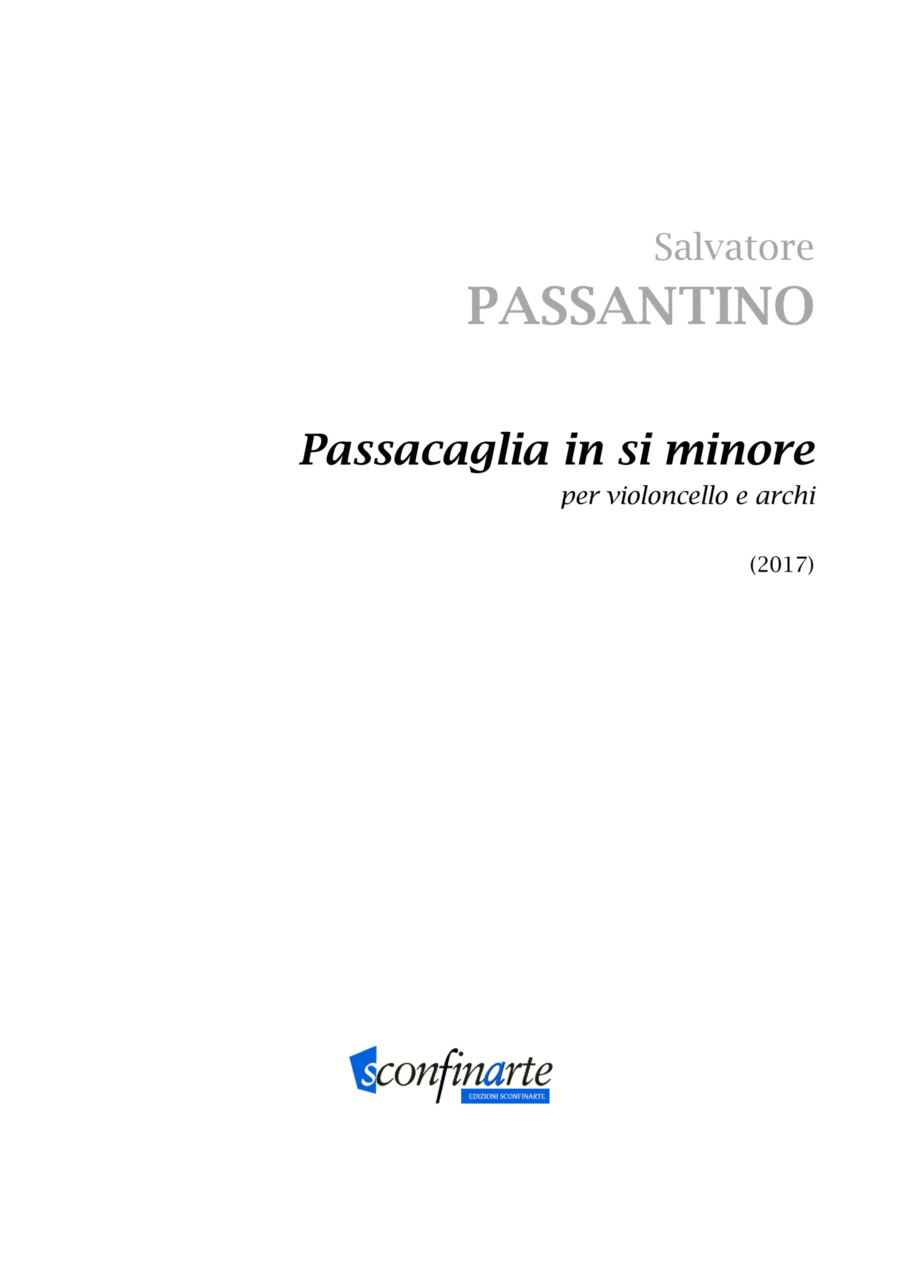 Salvatore Passantino: PASSACAGLIA IN SI MINORE (ES-21-039) - Score Only String Orchestra scores gallery preview page 1