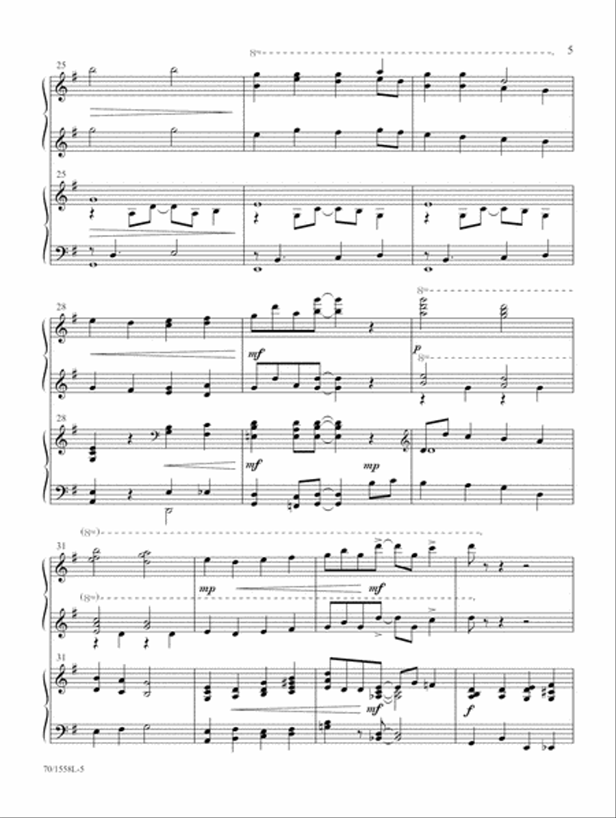 Jazz Moods for Christmas (Digital Delivery) 1 Piano, 4-Hands scores gallery preview page 5