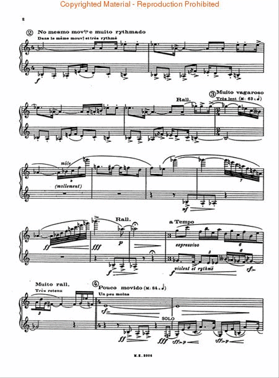 Choros No. 2 Clarinet scores gallery preview page 4