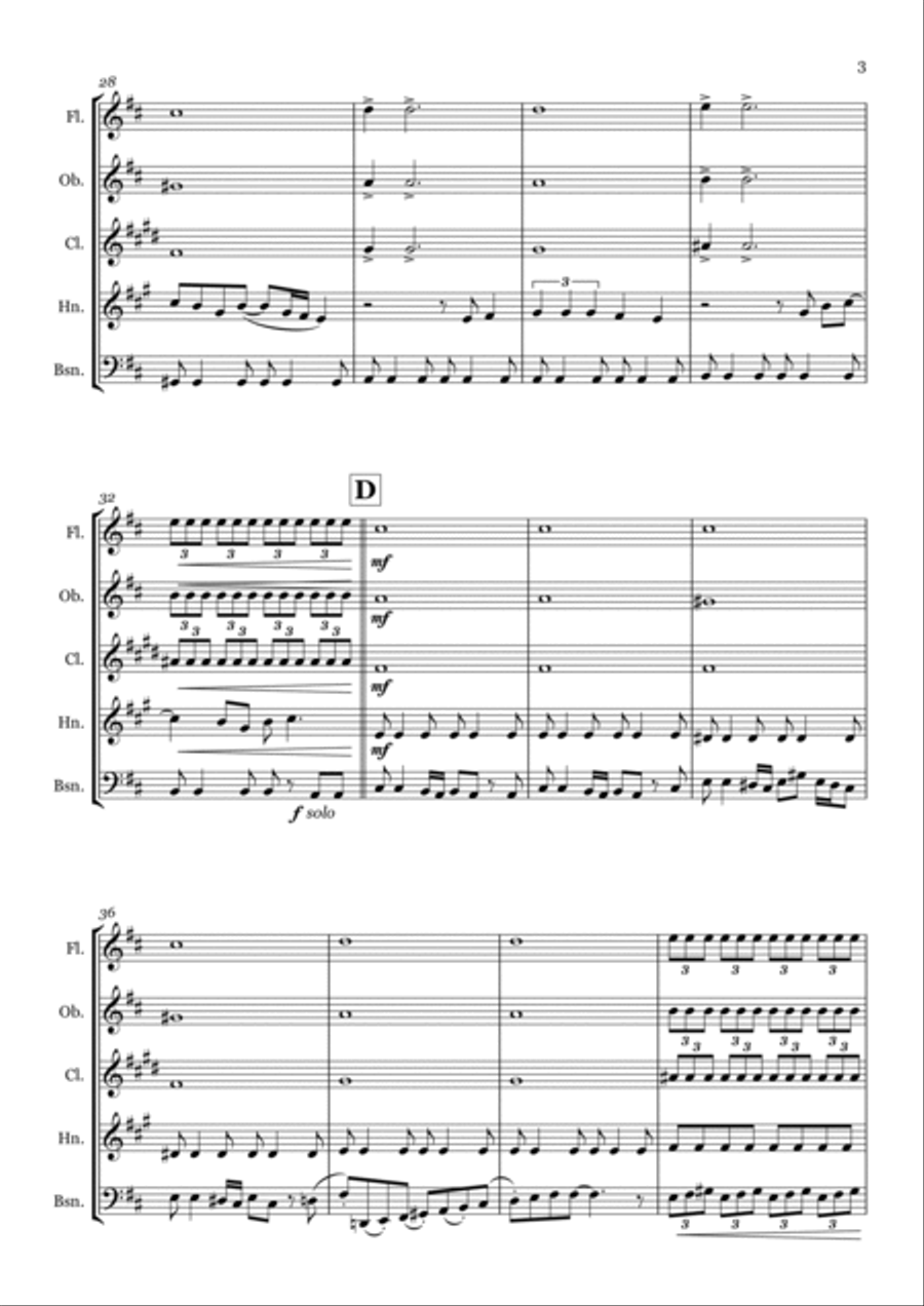 Christmas (baby Please Come Home) Woodwind Quintet scores gallery preview page 3