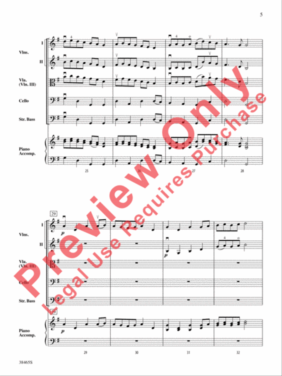 King William's March String Orchestra scores gallery preview page 6