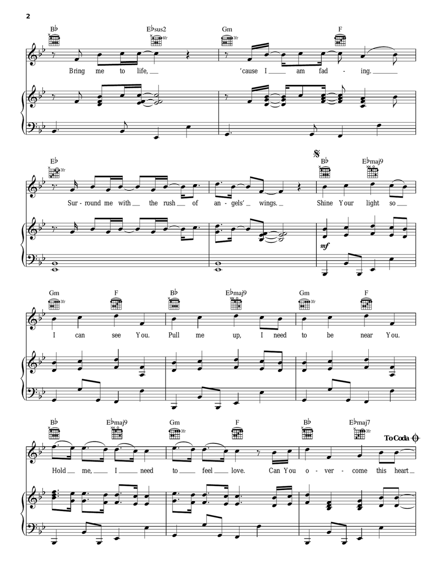 SMS (Shine) SMS (Shine) Piano, Vocal, Guitar scores gallery preview page 2