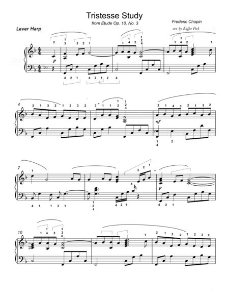 From Chopin’s Tristesse Etude Op. 10, No. 3