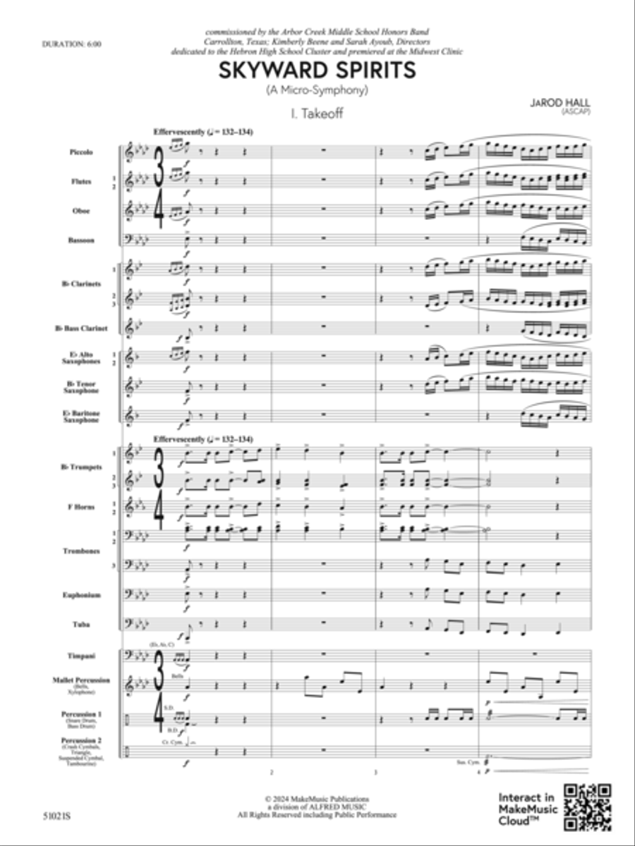 Skyward Spirits: Score Skyward Spirits: Score Concert Band scores gallery preview page 4