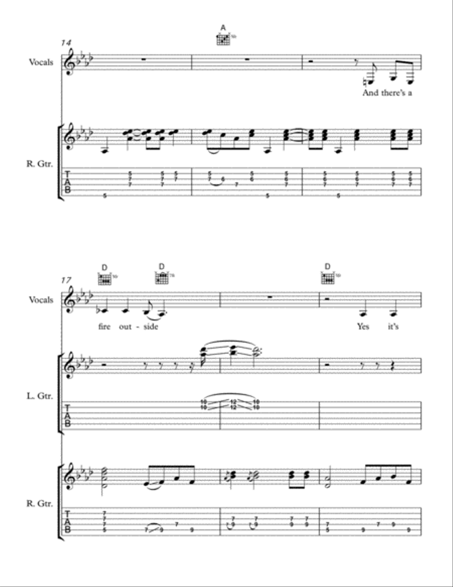 Angel of Destiny Electric Guitar scores gallery preview page 3