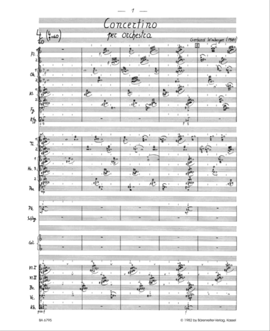 Concertino per orchestra (1981) Orchestra scores gallery preview page 2