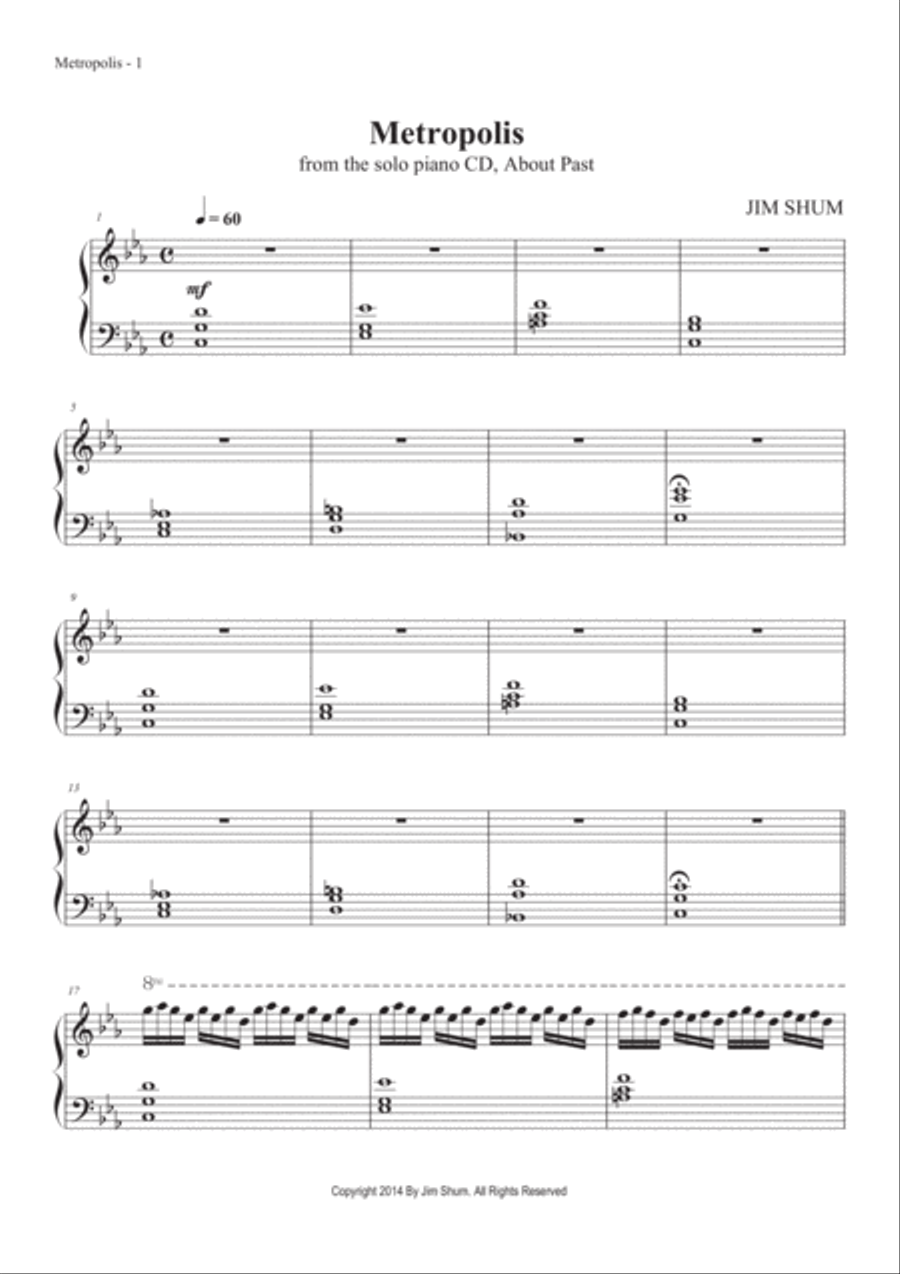 Metropolis Metropolis Piano Solo scores gallery preview page 3