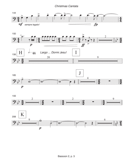 Christmas Cantata (2001) bassoon 2 part