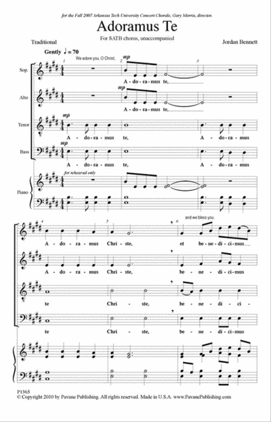 Adoramus Te 4-Part scores gallery preview page 2