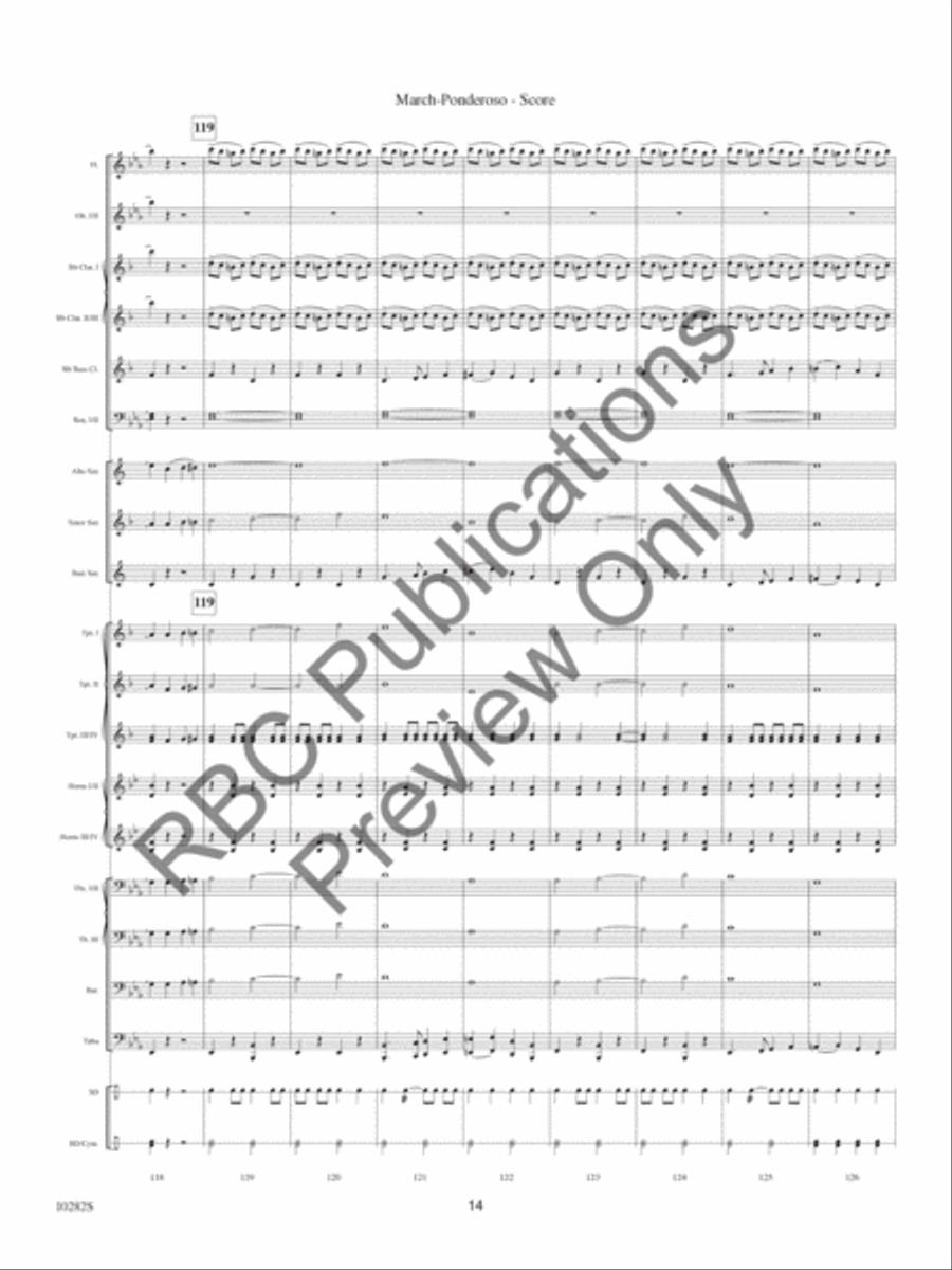 March - Ponderoso March - Ponderoso Concert Band scores gallery preview page 16