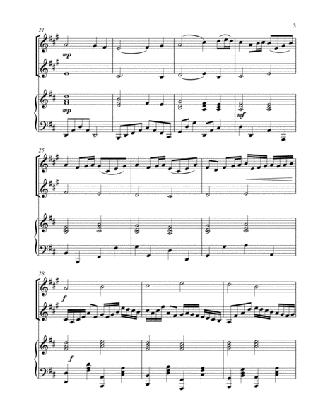 Pachelbel's Noel (treble F instrument duet)