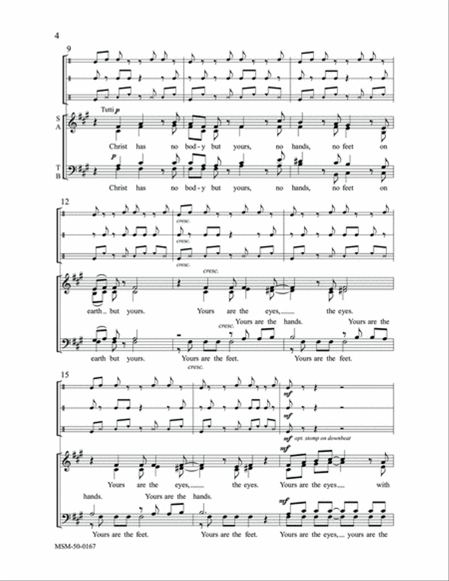 Yours Are the Hands Yours Are the Hands 4-Part scores gallery preview page 4