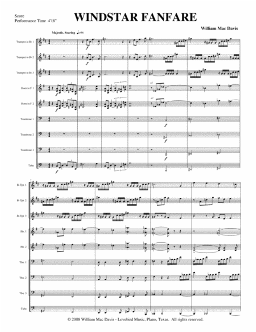 Windstar Fanfare Windstar Fanfare Brass Ensemble scores gallery preview page 5