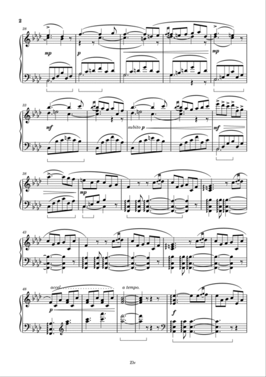 La séparation – Mikhail Glinka Piano Solo scores gallery preview page 2