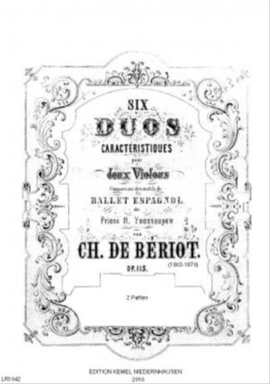 Six duos caracteristiques Violin scores gallery preview page 1