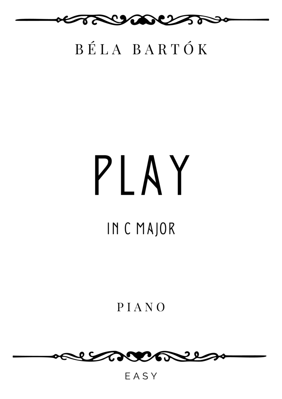 Bartok - Play in C Major - Easy Piano Method scores gallery preview page 1