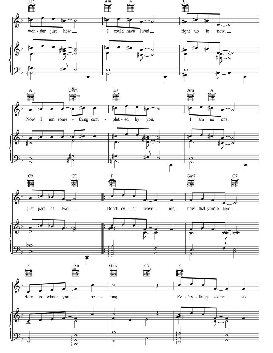 Don't Ever Leave Me Don't Ever Leave Me Piano, Vocal, Guitar scores gallery preview page 2