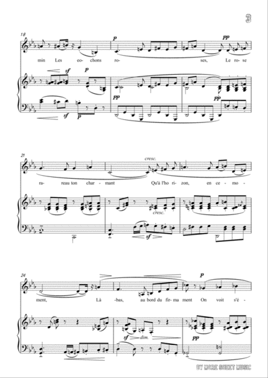 Chabrier-Pastorale des cochons roses in C Major,for voice and piano Voice Solo scores gallery preview page 5