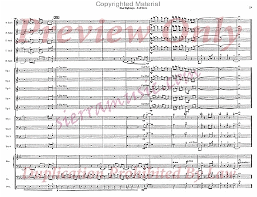 Blue Highways Jazz Ensemble scores gallery preview page 24