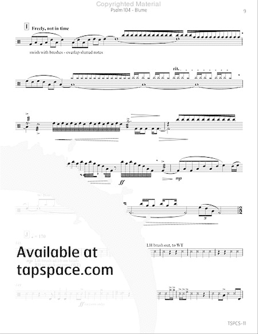 Psalm 104 Snare Drum scores gallery preview page 10