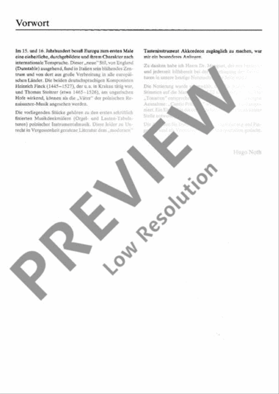 Polish Renaissance Music Accordion scores gallery preview page 4