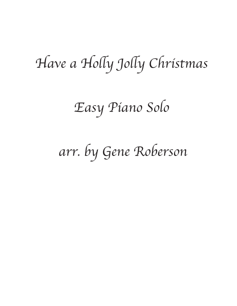 A Holly Jolly Christmas A Holly Jolly Christmas Easy Piano scores gallery preview page 1