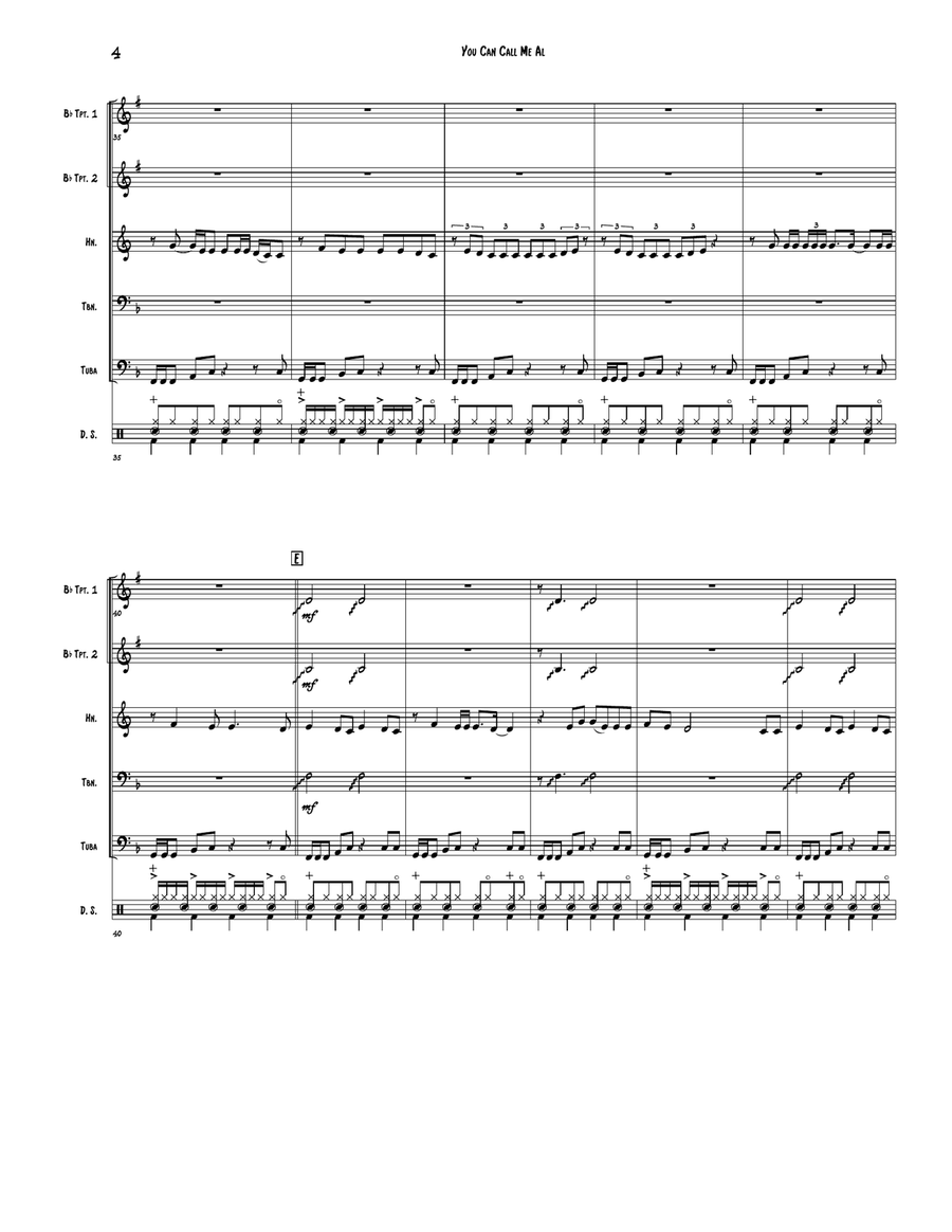 You Can Call Me Al Brass Ensemble scores gallery preview page 4